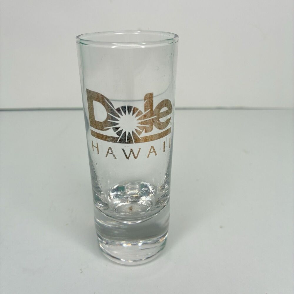 Vintage Dole Hawaii Souvenir Tall Shot Glass Toothpick Holder 4” Tall Rare